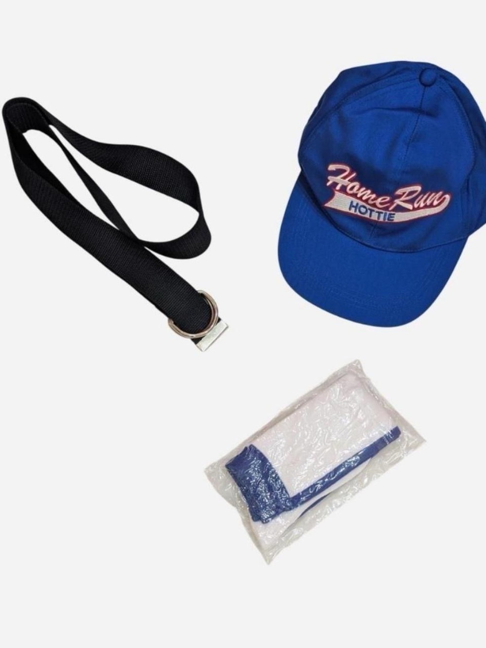 Officially licensed PLAYBOY Blue Pinstripe Baseball Home Run Hottie Costume - Picture 5 of 6
